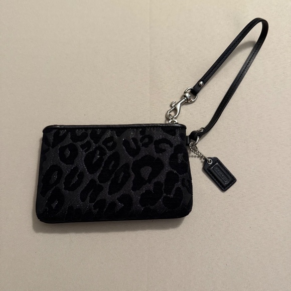 Coach Madison Chenille Ocelot Animal Print Wristlet - Picture 2 of 7